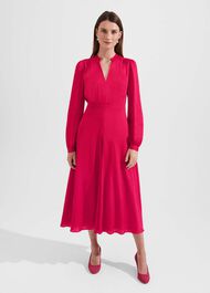 Ivanna Fit And Flare Dress, Jam Pink, hi-res