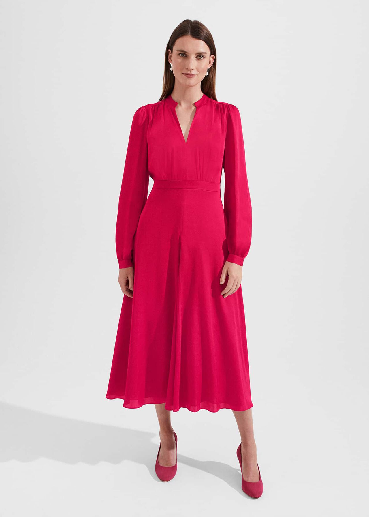Ivanna Fit And Flare Dress, Jam Pink, hi-res