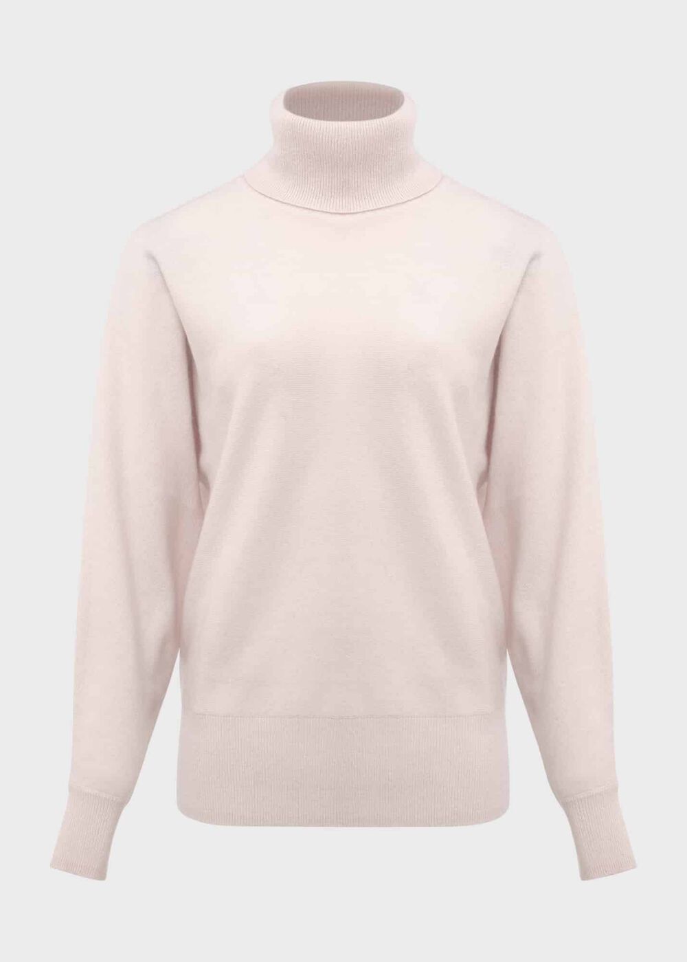 Joanna Roll Neck Cashmere Jumper, Pale Pink, hi-res