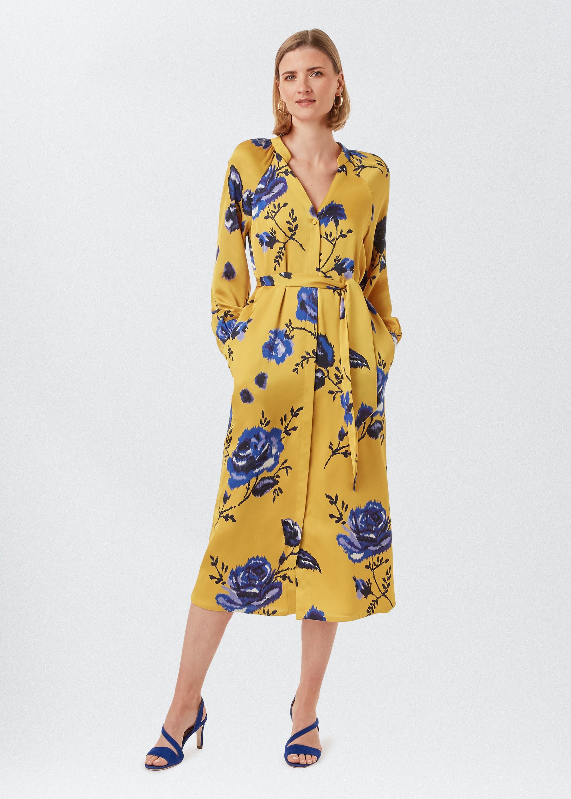 hobbs mustard dress