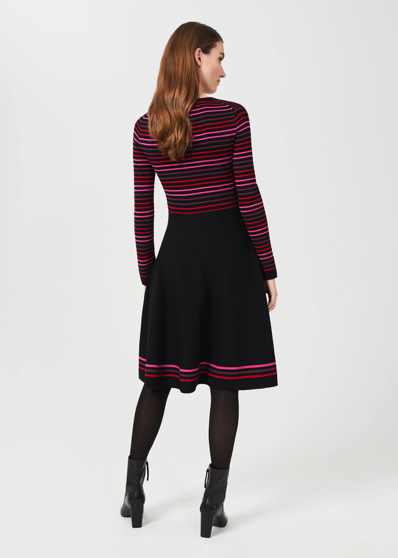 Gigi Knitted Dress, Black Multi, hi-res