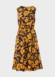 Petite Twitchill Dress, Navy Orange, hi-res
