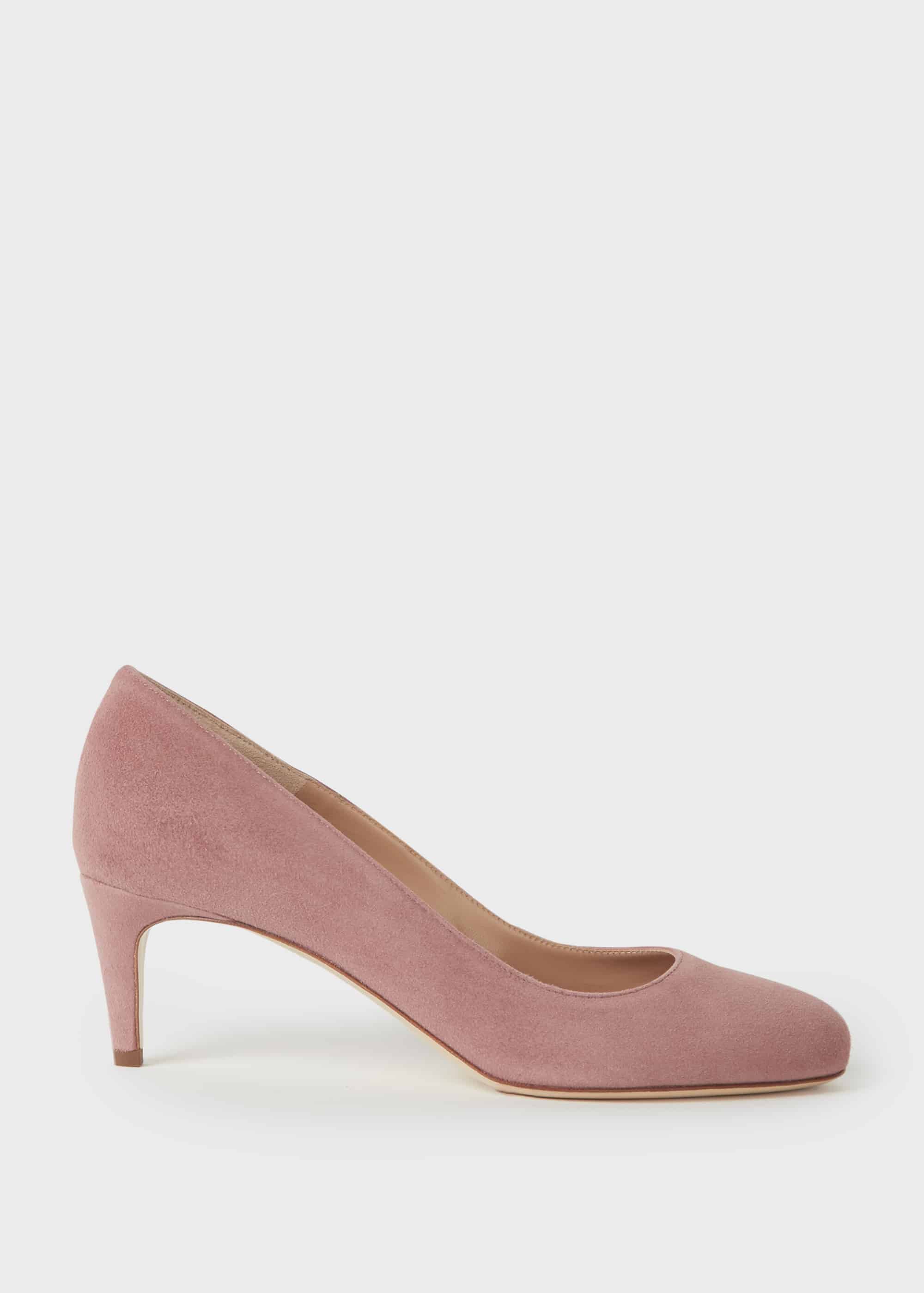 dusky pink kitten heel shoes