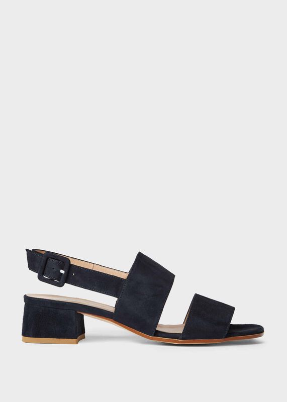 Claudia Suede Block Heel Sandals