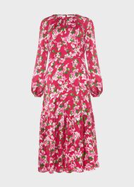 Marilyn Midi Dress, Fuchsia Multi, hi-res
