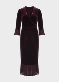 Petite Melodie Velvet Dress, Mulberry Purple, hi-res