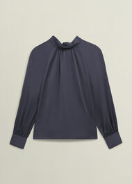Tara Blouse, Deep Slate Blue, hi-res