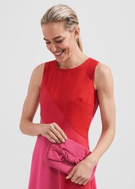 Milly Bow Clutch, Bright Pink, hi-res