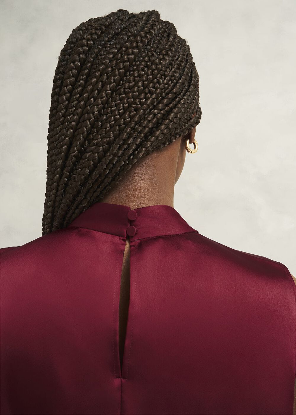 Nina Satin Blouse, Beryl Red, hi-res