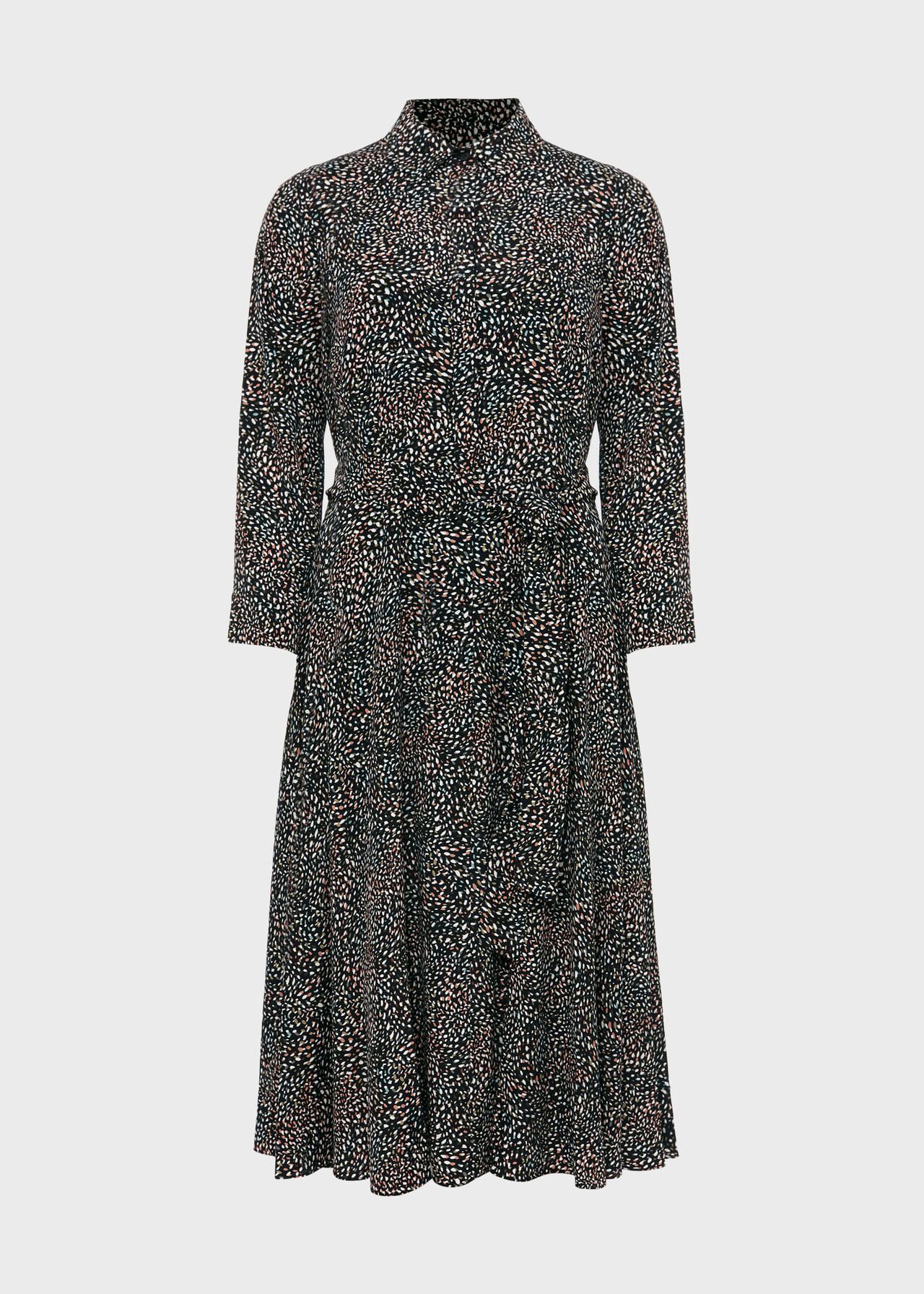 Alex Fit And Flare Dress, Navy Multi, hi-res