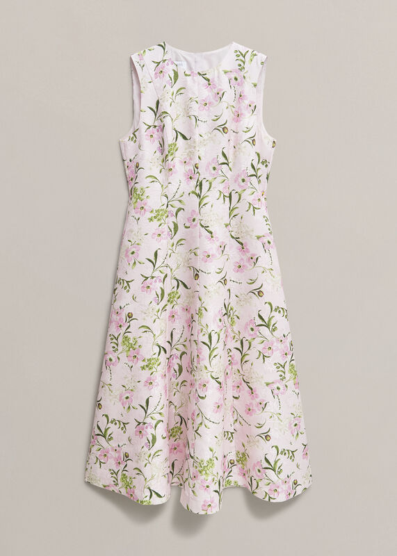 Lana Floral Jacquard Dress