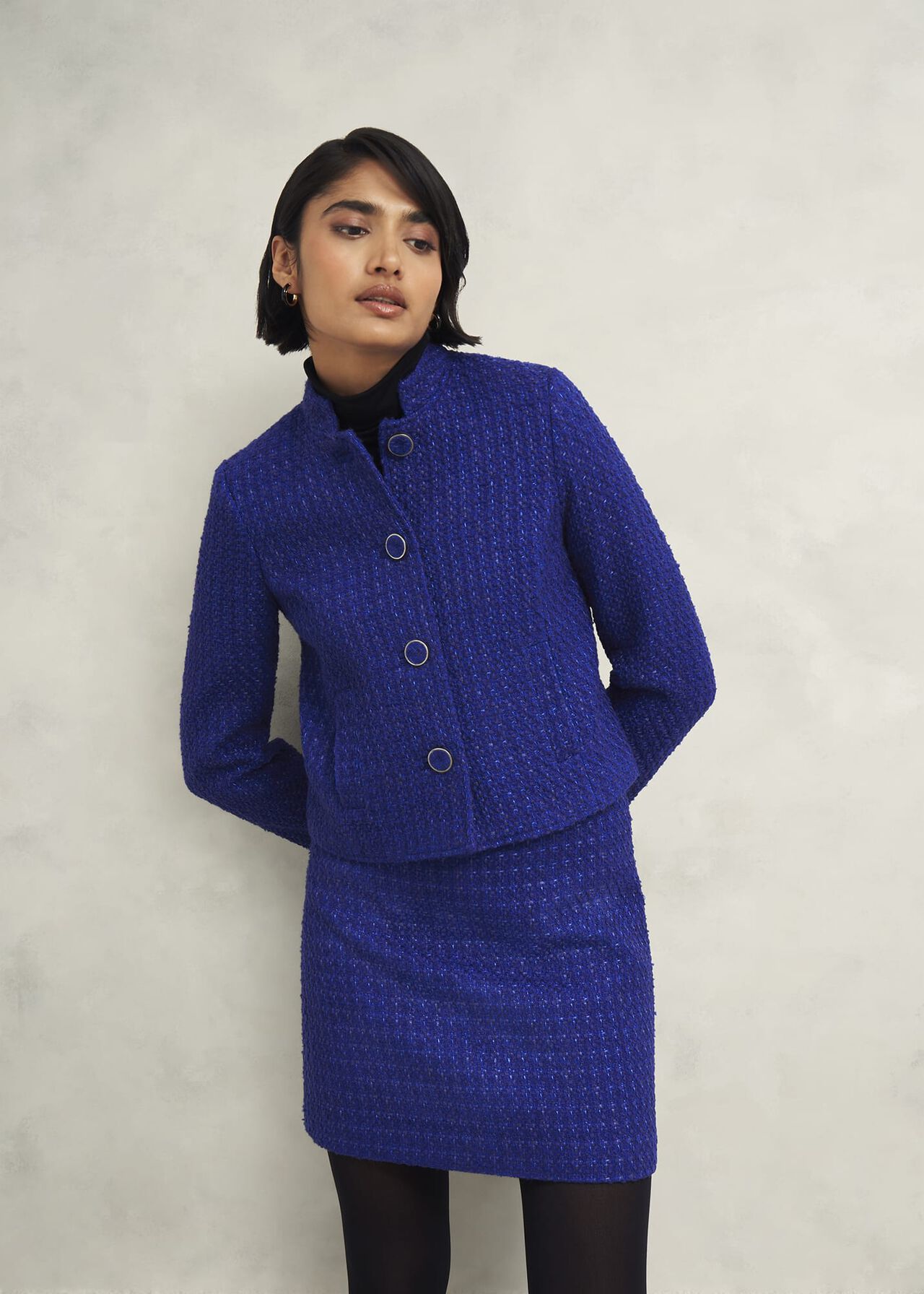 Khloe Jacket With Wool, Cobalt, hi-res