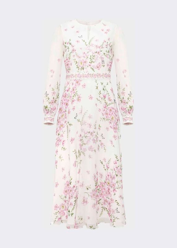 Petite Skye Floral Silk Dress