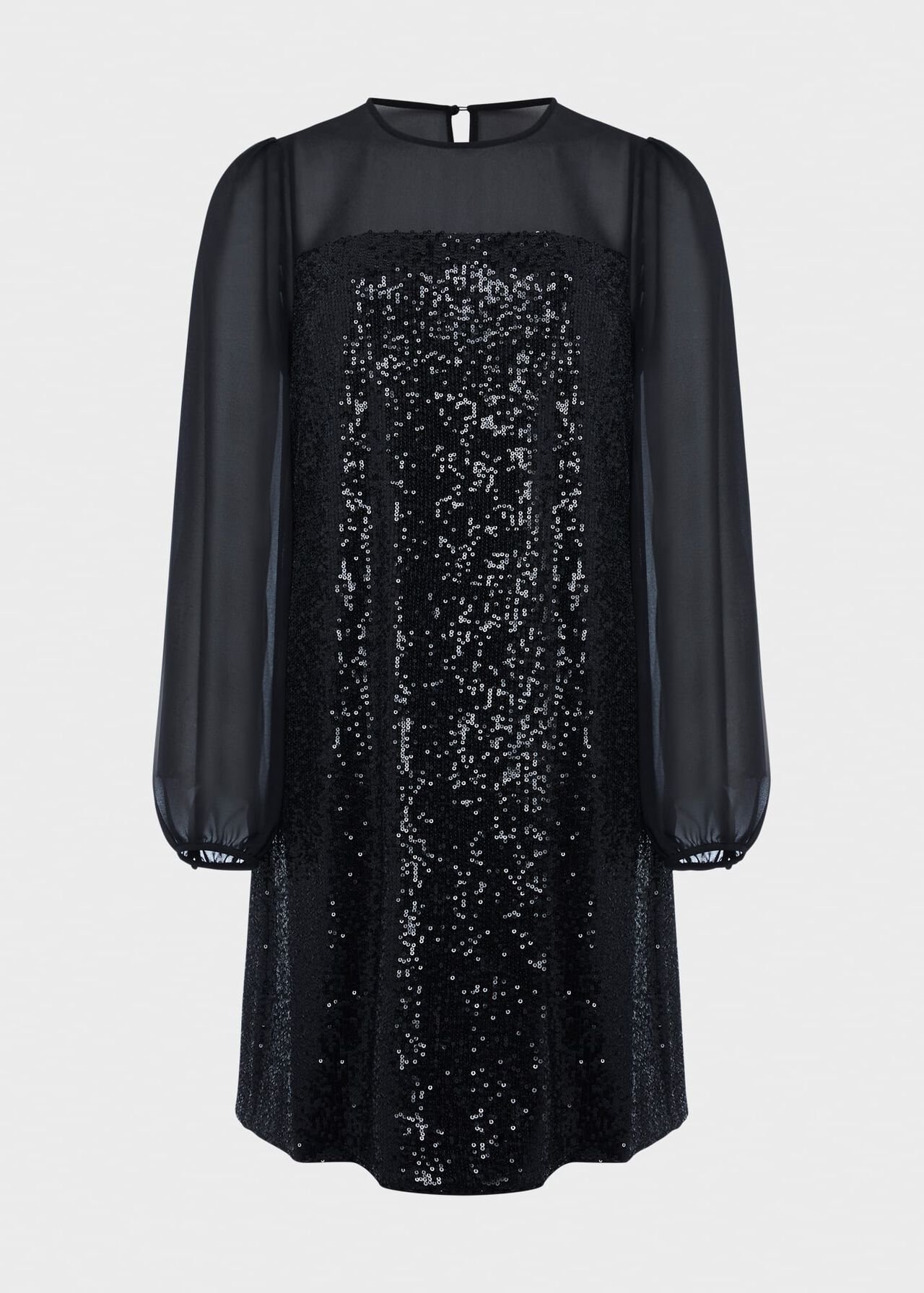 Zariah Sequin Dress, Black, hi-res