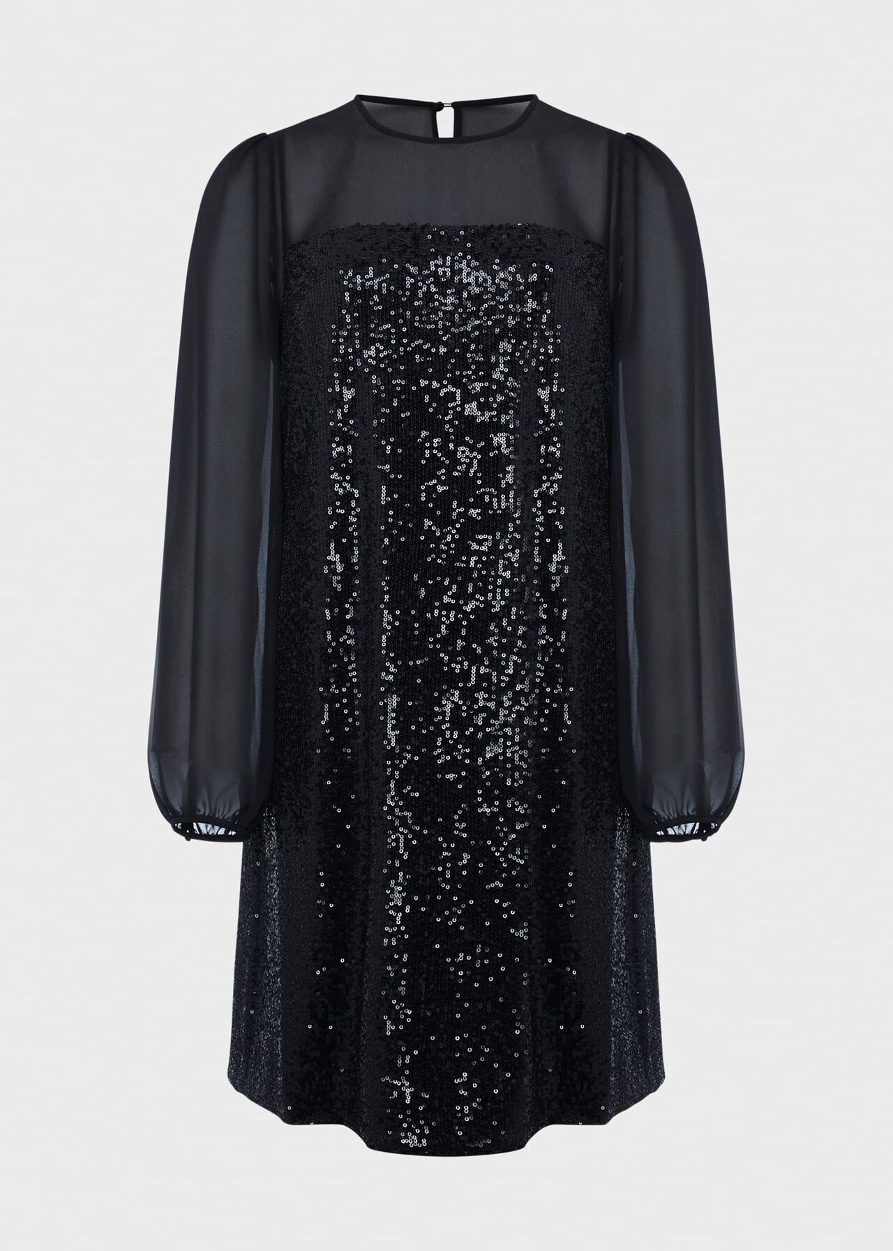 Zariah Sequin Dress, Black, hi-res