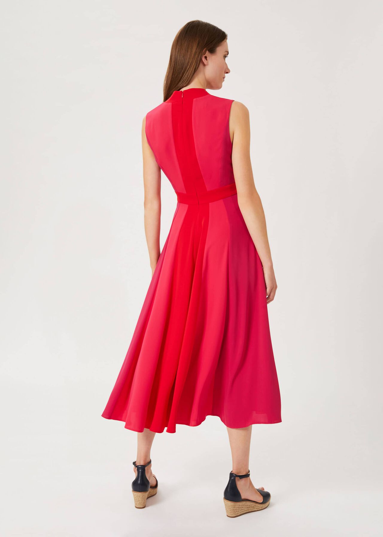 Jilly Fit And Flare Dress, Raspberry Red, hi-res