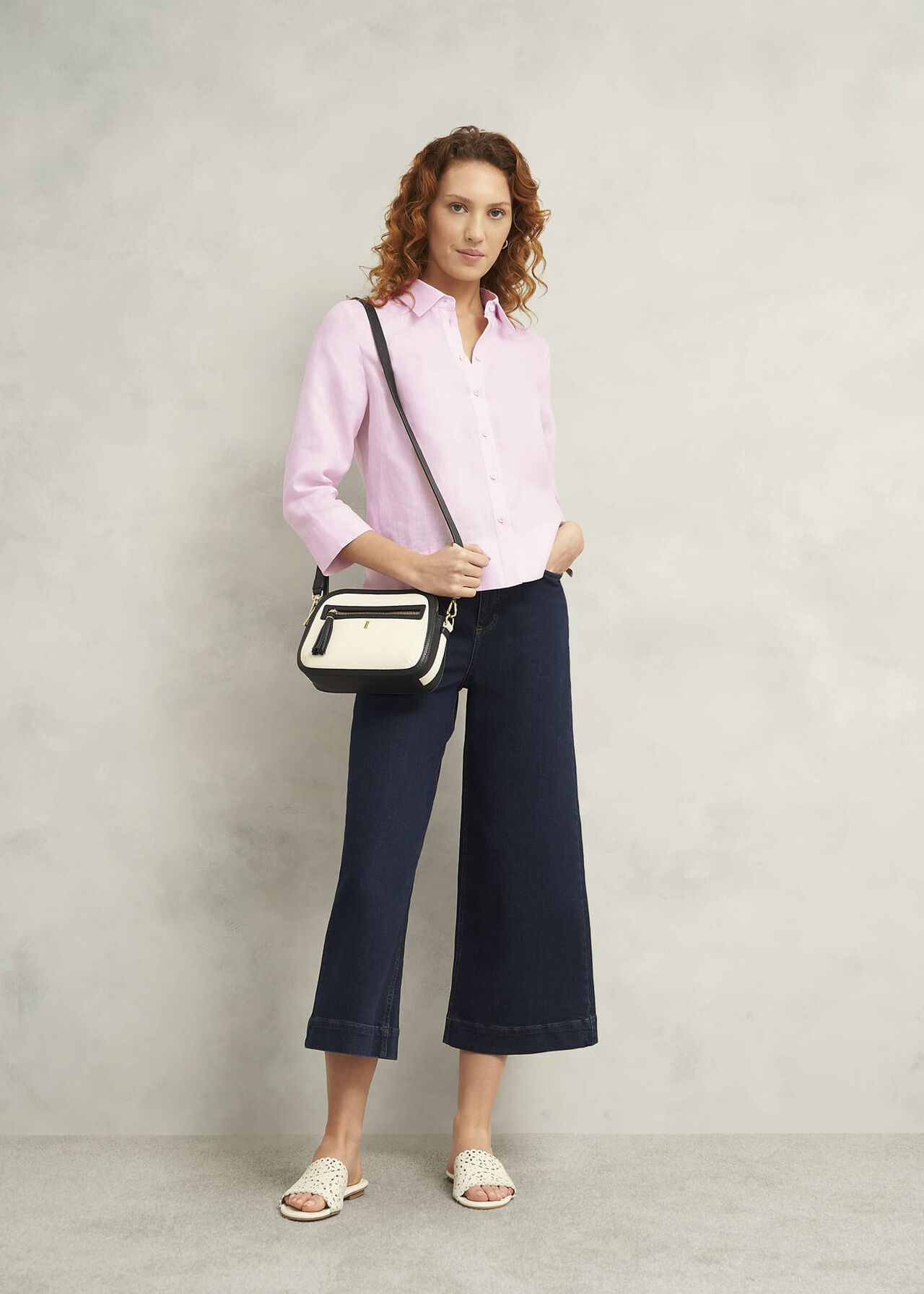 Light Pink Nita Linen Shirt, Wisteria Pink, hi-res