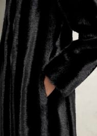 Misha Faux Fur Maxi Coat, Black, hi-res
