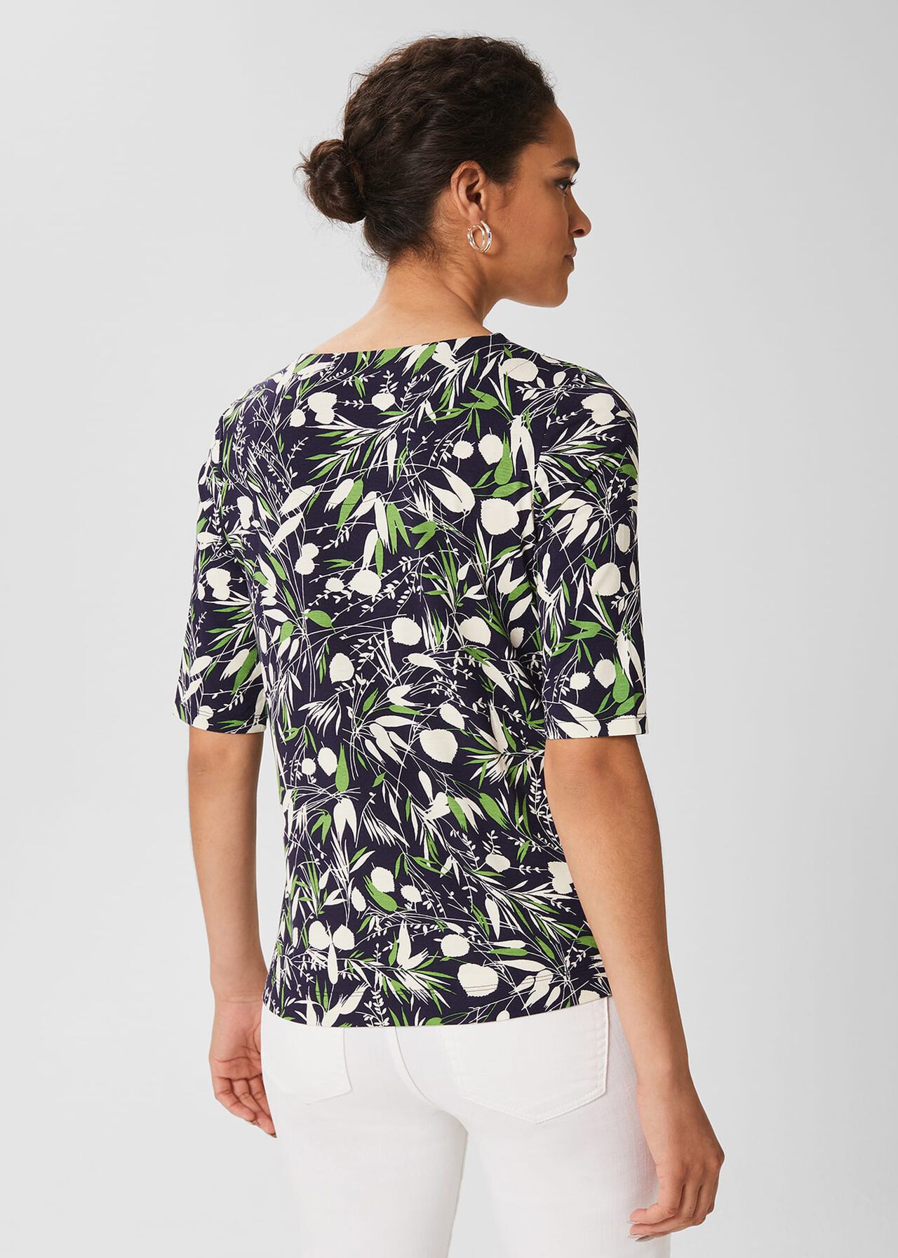 Viola Printed Top, Navy Multi, hi-res