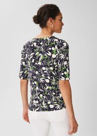 Viola Printed Top, Navy Multi, hi-res