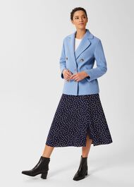 Bette Short Wool Blend Coat, Pale Blue, hi-res