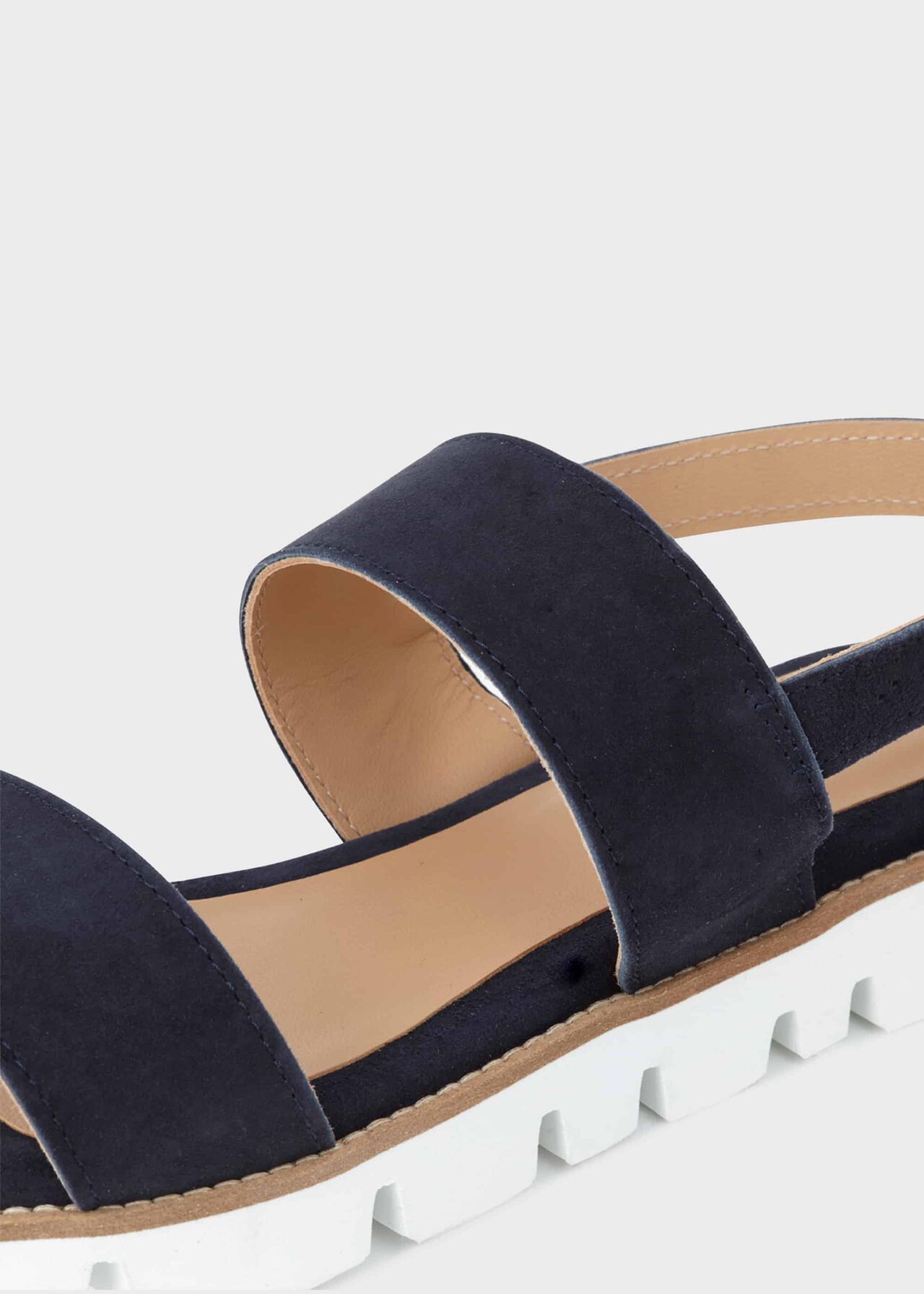 Katie Suede Sandals , Navy, hi-res