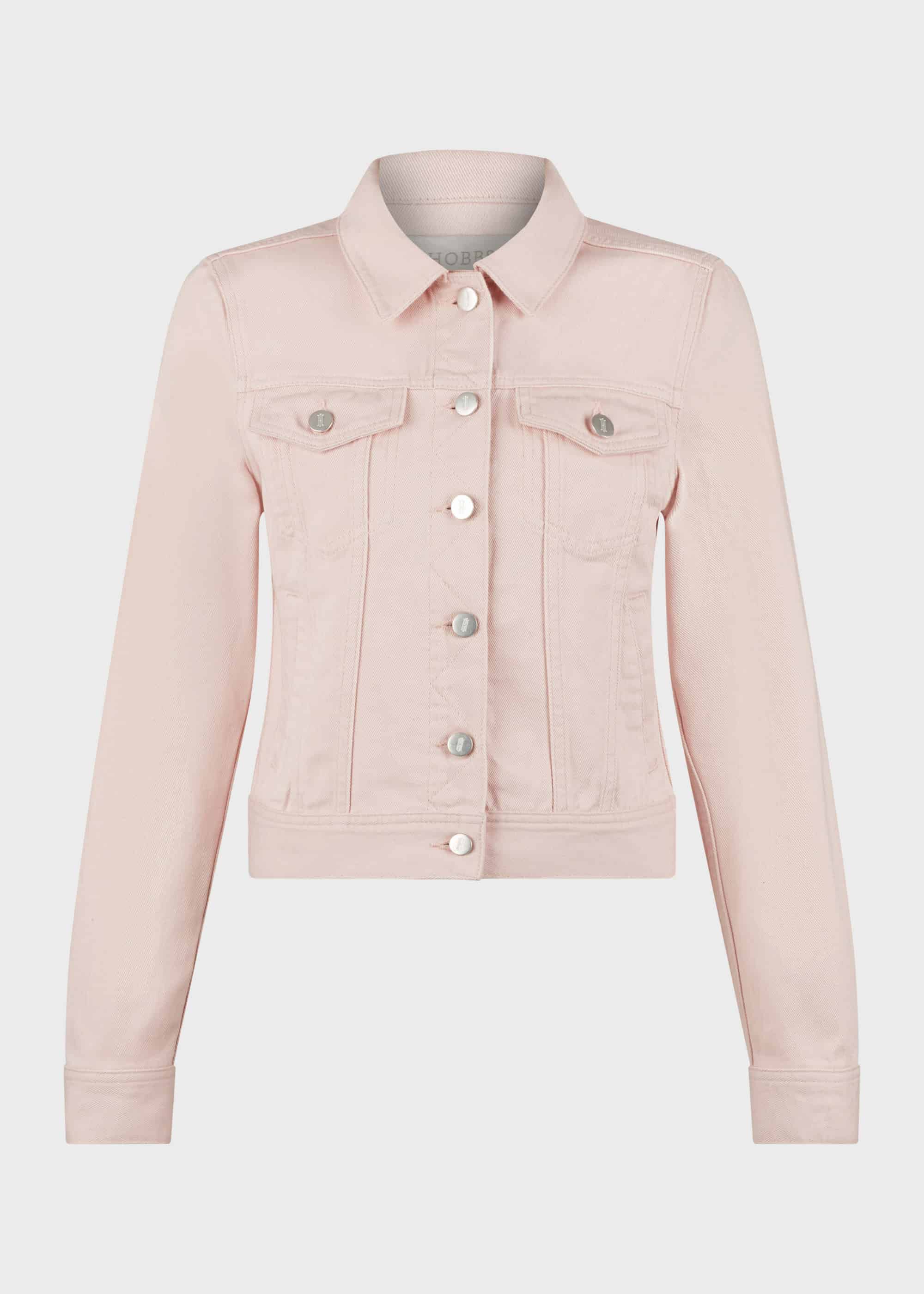 pale pink denim jacket