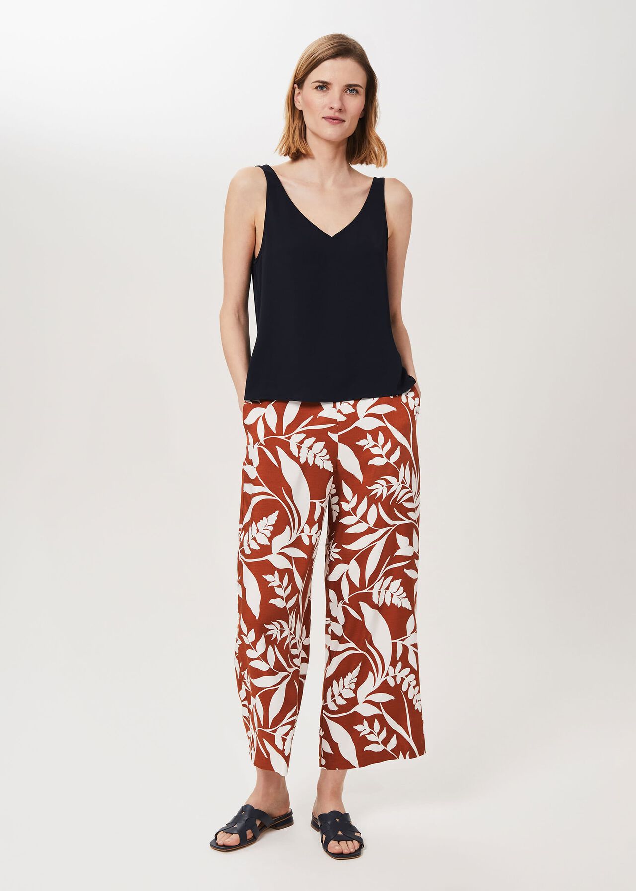 Lauren Printed Pants, Brandysnap Ivry, hi-res