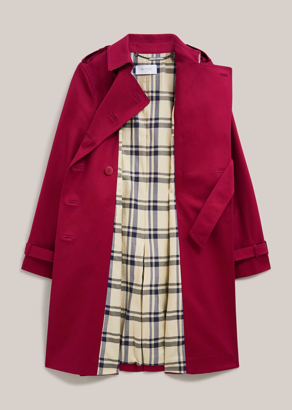 Petite Skylar Shower Resistant Trench Coat, Beetroot Pink, hi-res