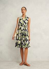 Petite Bea Dress, Navy Multi, hi-res