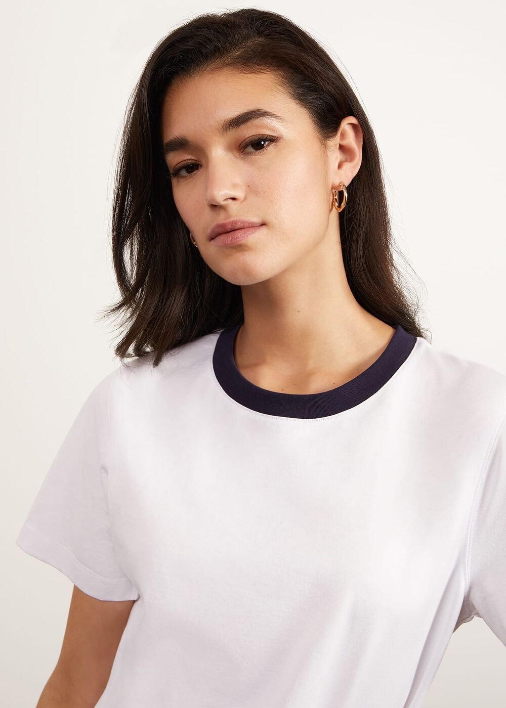 Holbrook Cotton T-Shirt, Ivory Navy, hi-res