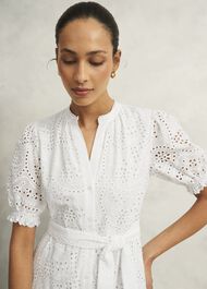 Rosanna Broderie Dress, Hobbs White, hi-res