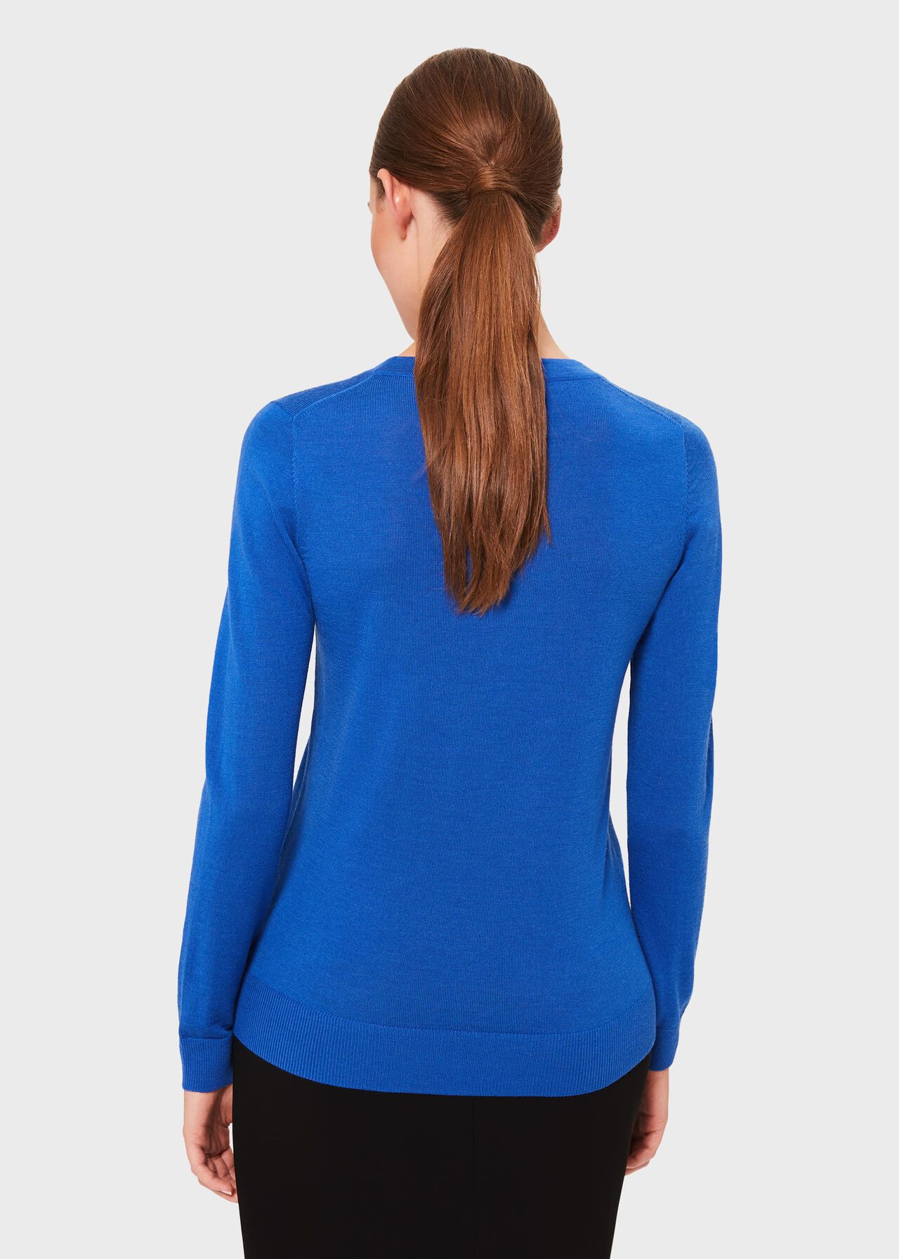 Penny Merino Wool Jumper, Cobalt, hi-res