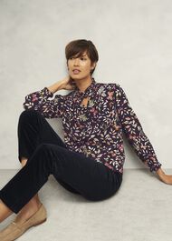 Elspeth Blouse, Navy Multi, hi-res