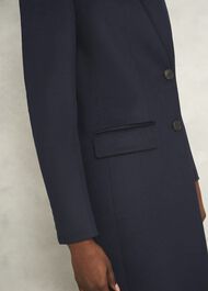 Cavendish Wool Coat, Navy, hi-res