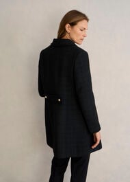 Evangeline Tweed Coat, Black, hi-res