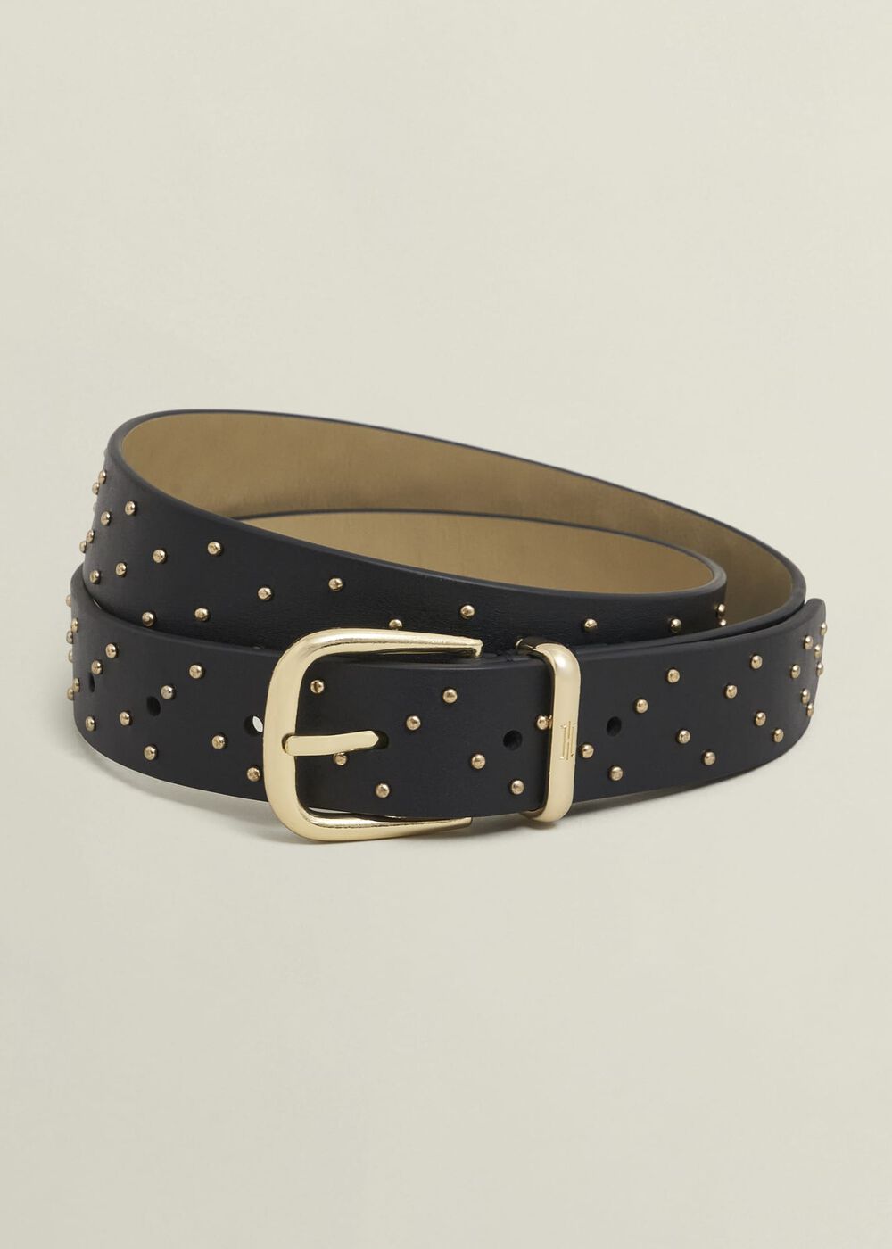Nima Studded Leather Belt, Black, hi-res