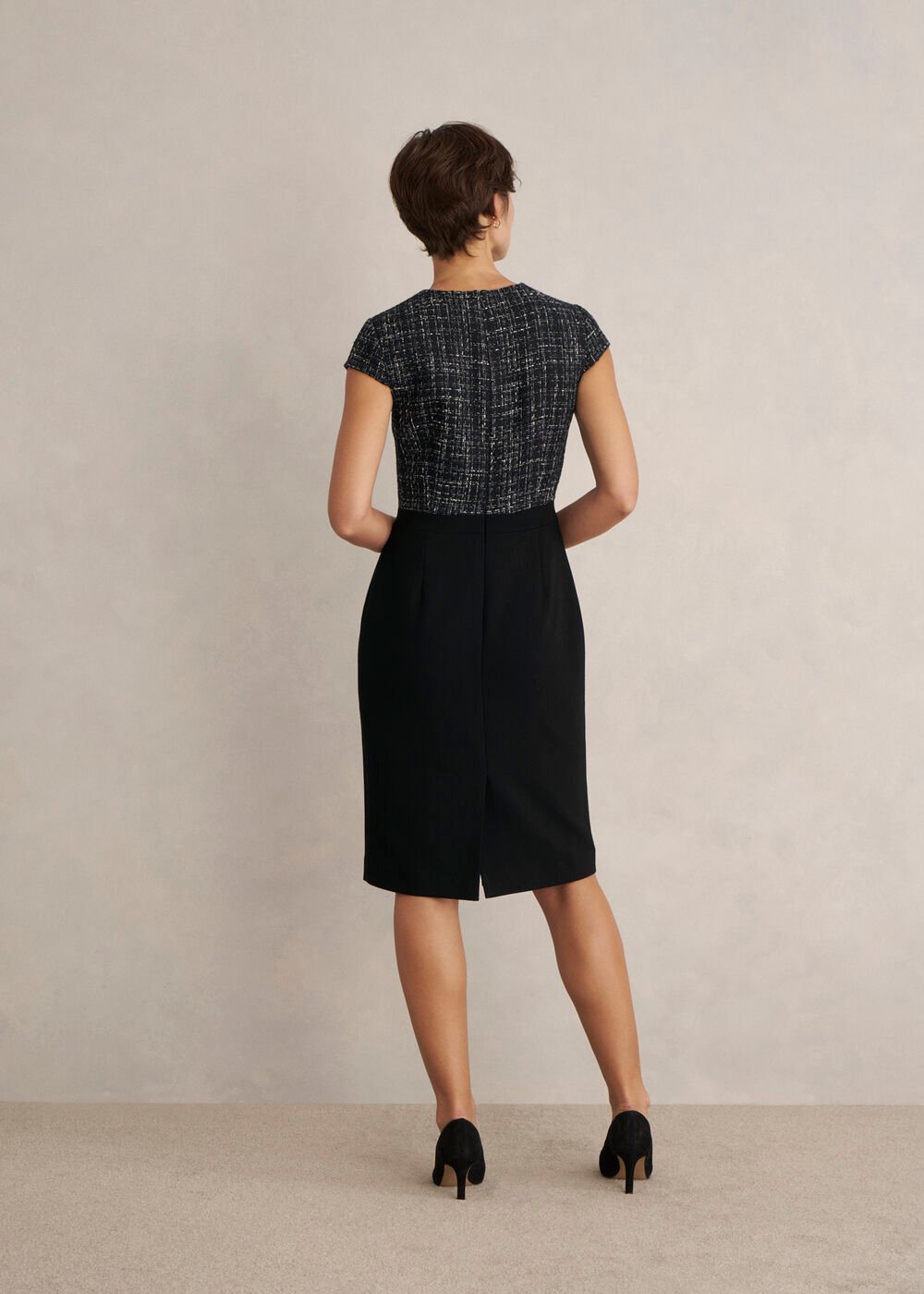 Esme Match Black Dress, Black White, hi-res