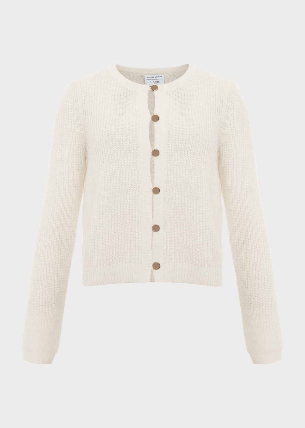 Lomond Cardigan With Alpaca, Ivory, hi-res