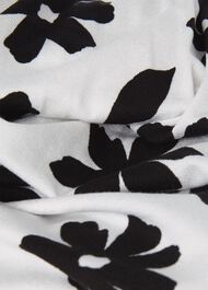 Viola Printed Top, White Black, hi-res