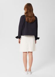 Connie Denim Skirt , Milky White, hi-res