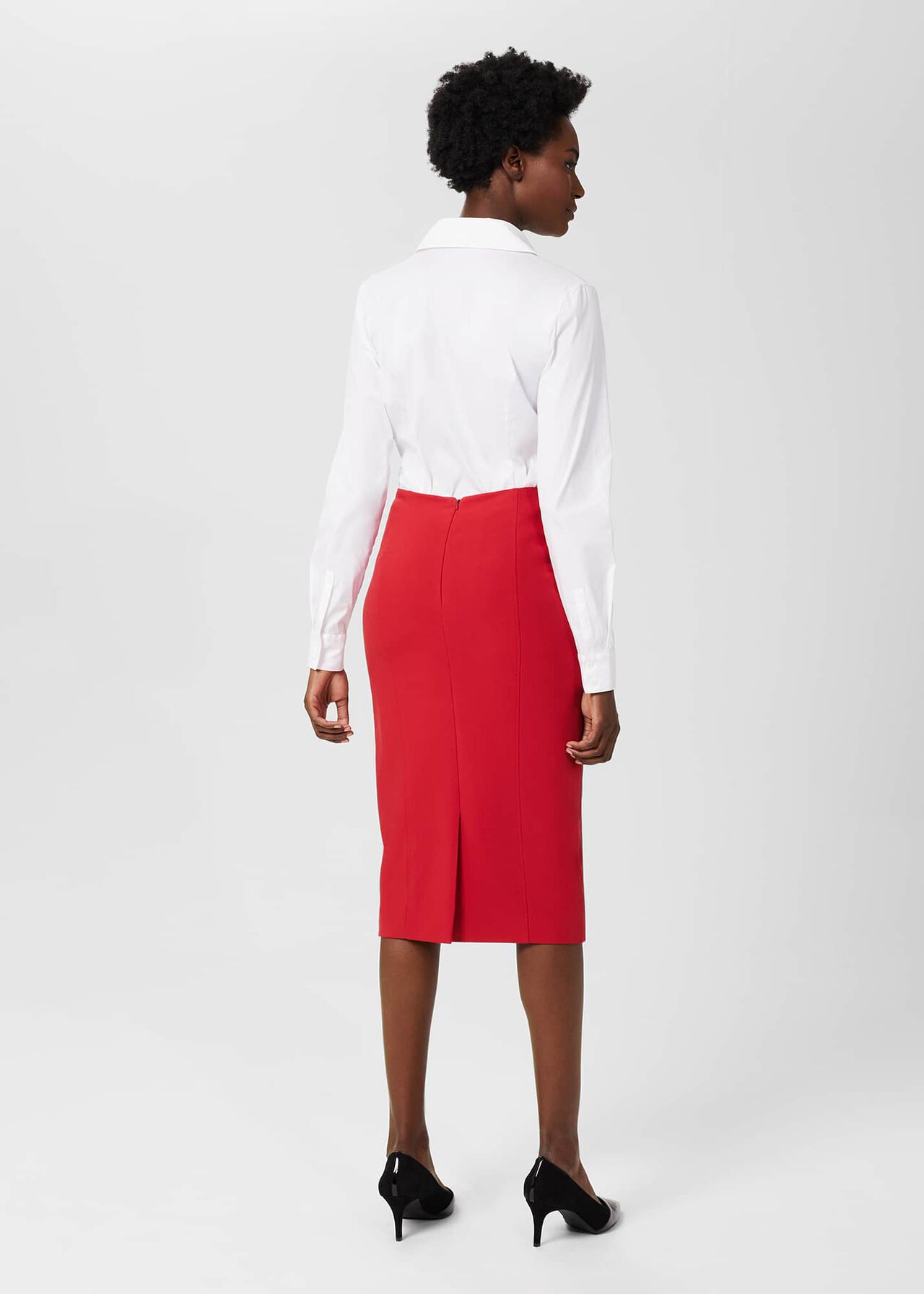 Beatrix Pencil Skirt, Scarlet Red, hi-res