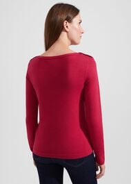 Petula Jumper With Wool, Berry Red, hi-res