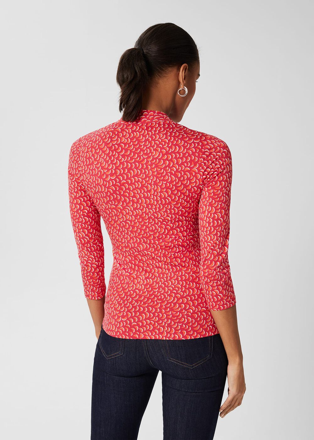 Aimee Printed Top, Pink Multi, hi-res