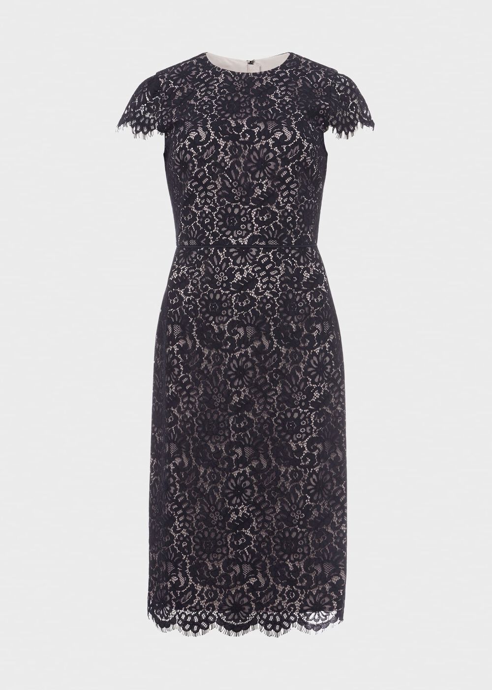 Anastasia Lace Shift Dress, Navy Oyster, hi-res