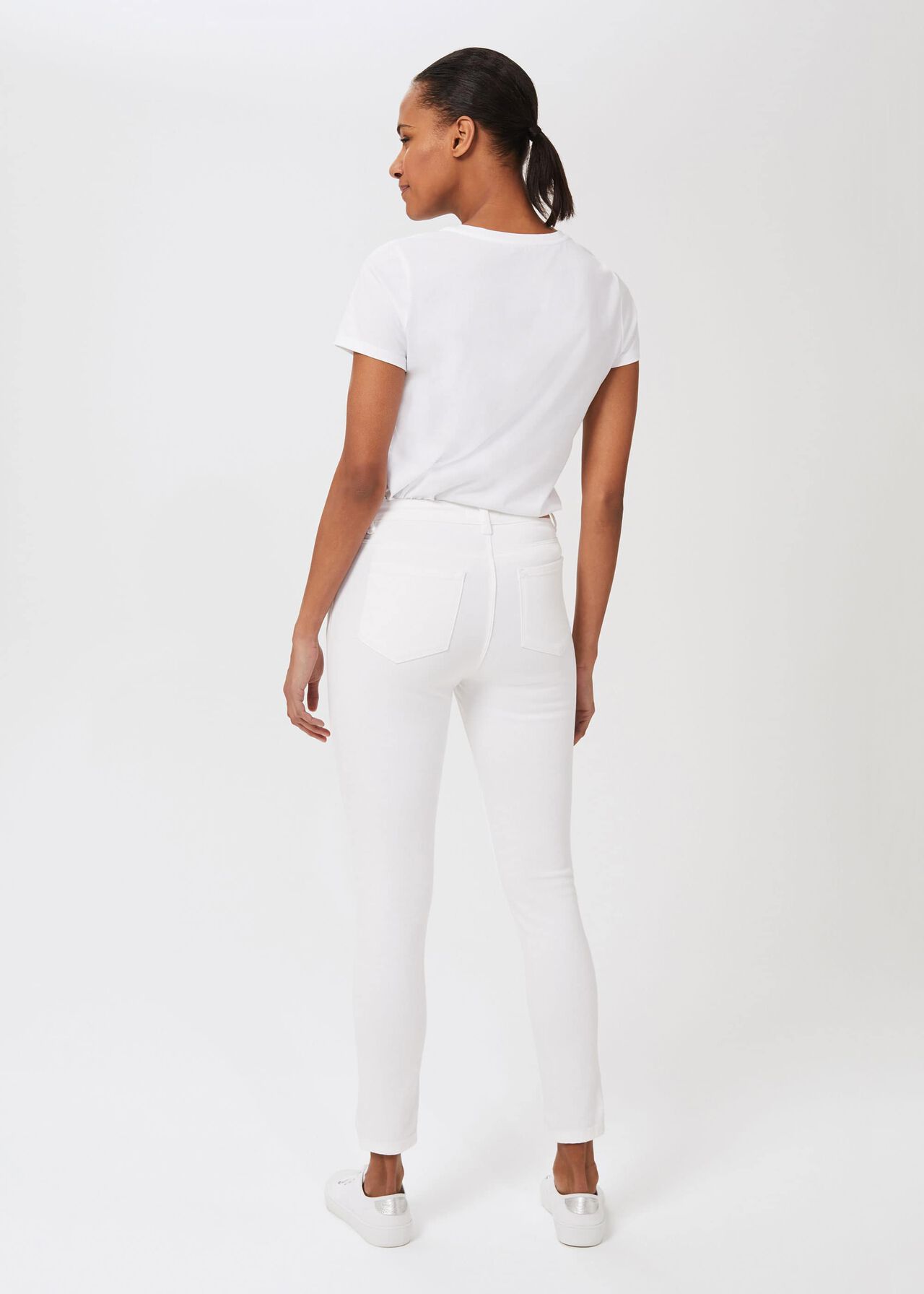 Marianne Denim 7/8 Jeans With Stretch, White, hi-res