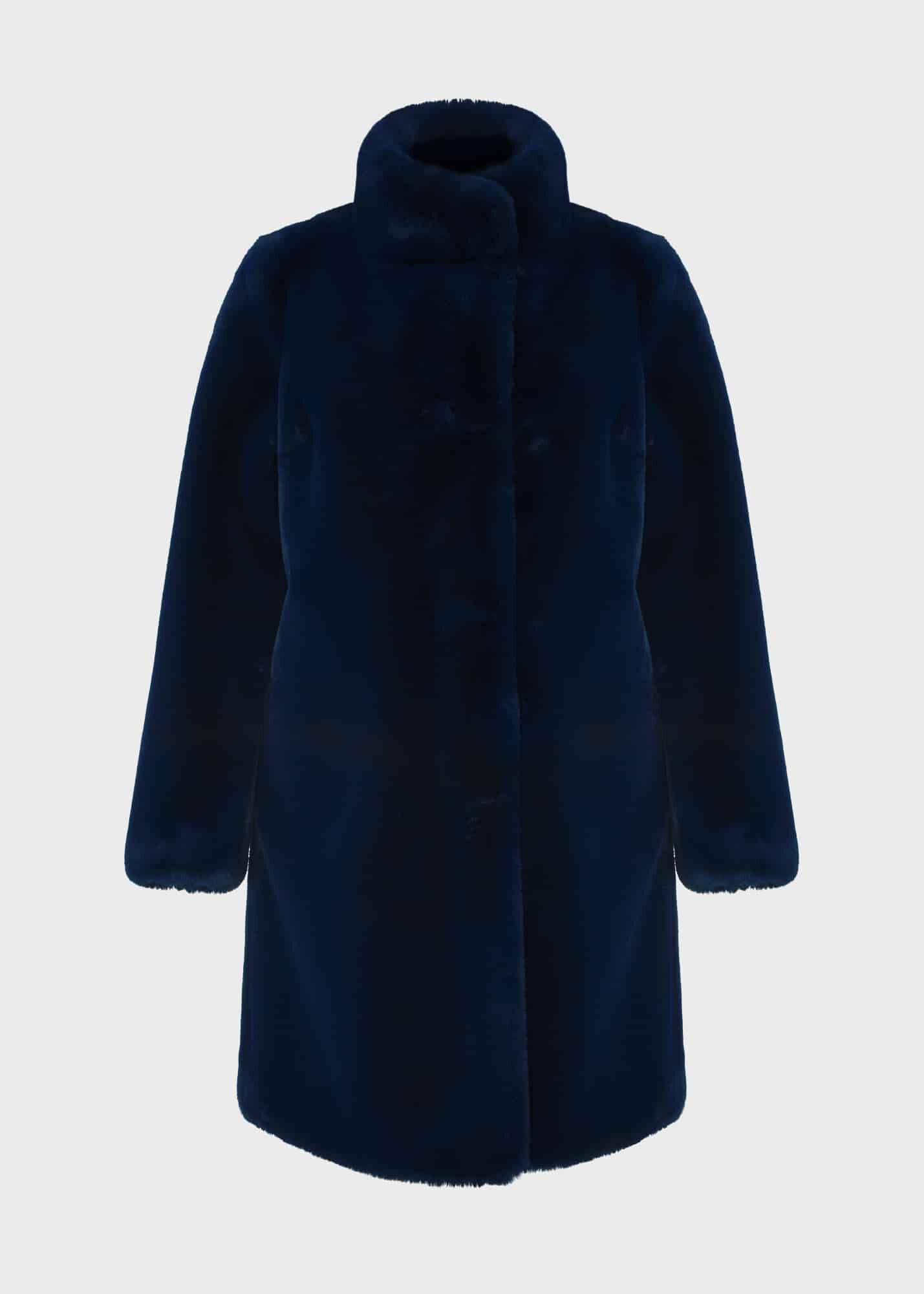 Hobbs blue fur coat deals