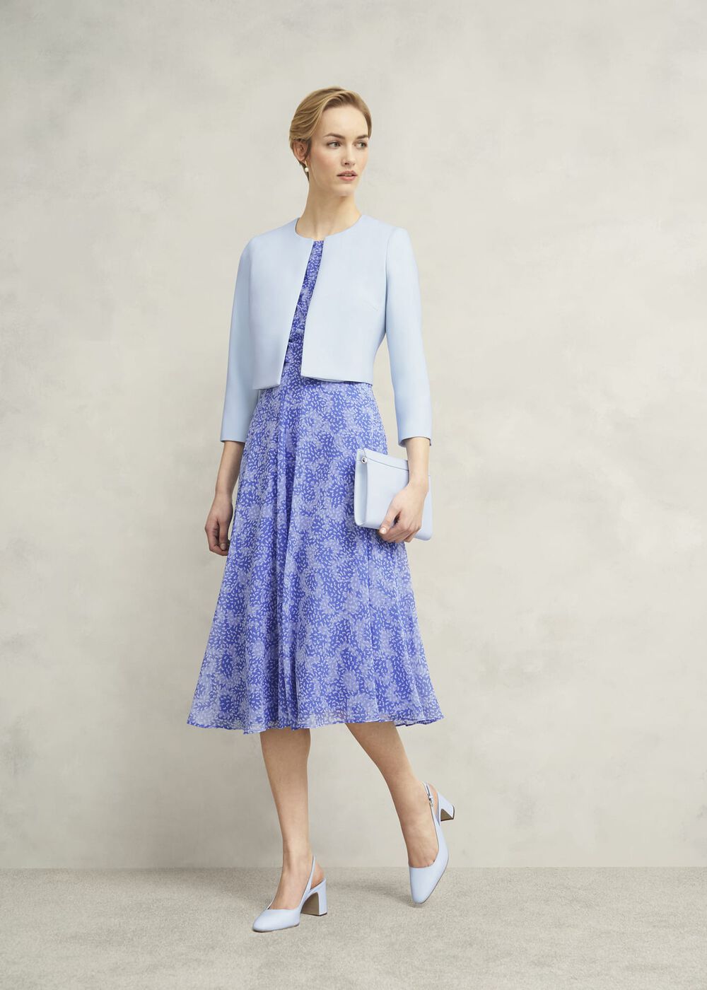 Elize Crepe Jacket, Pale Blue, hi-res