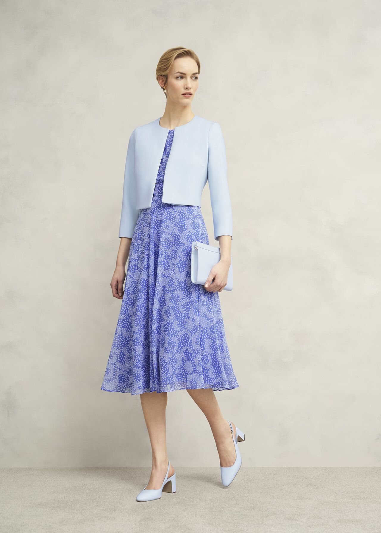 Elize Crepe Jacket, Pale Blue, hi-res
