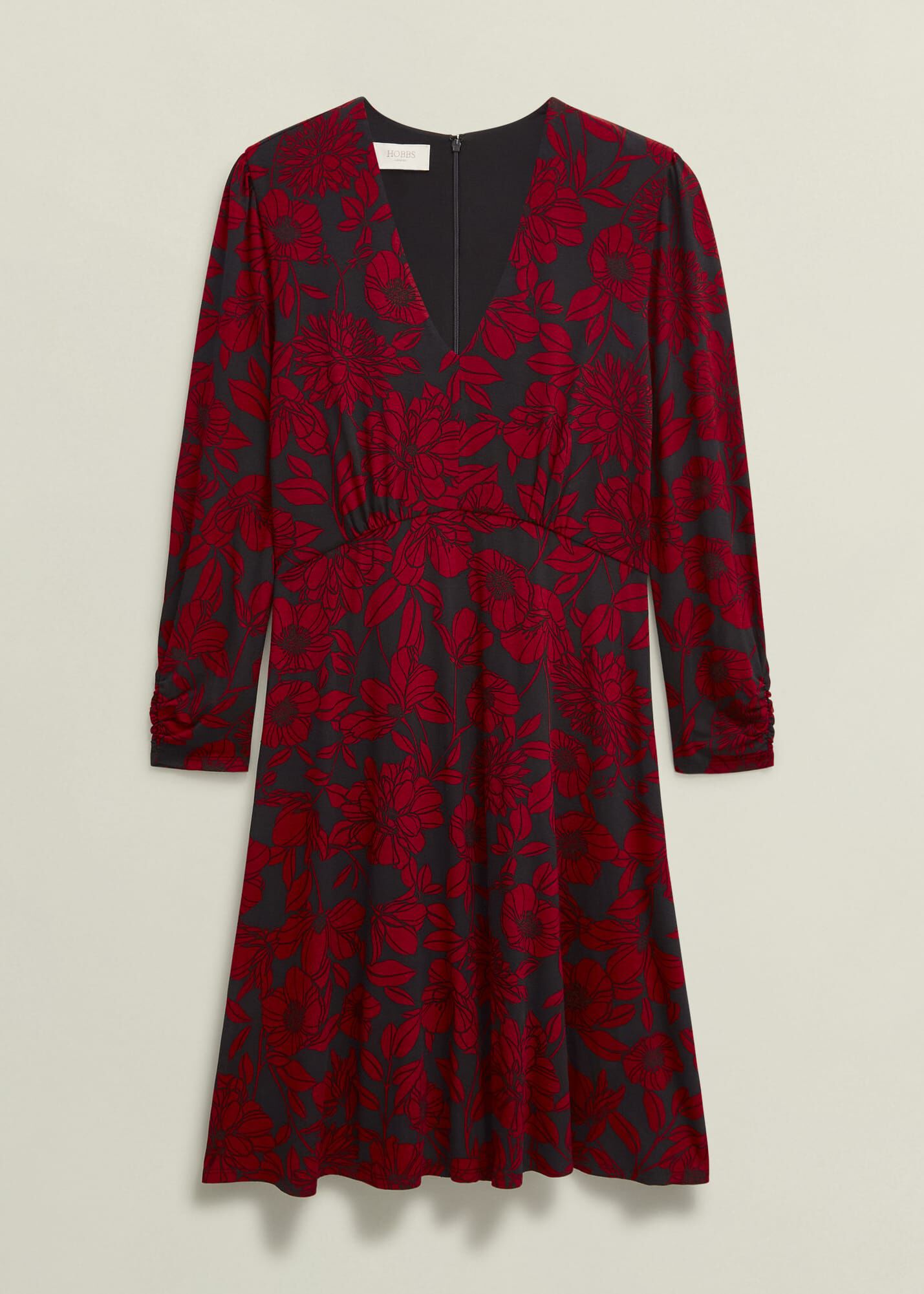 Red and black jersey dress cheap